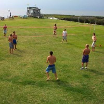 a group of people in a field